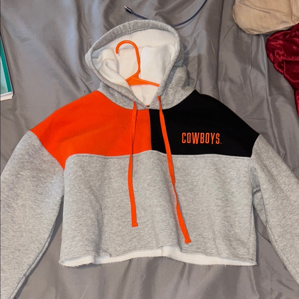 Cowboys Colorblock Hoodie - Orange, Black, Gray
